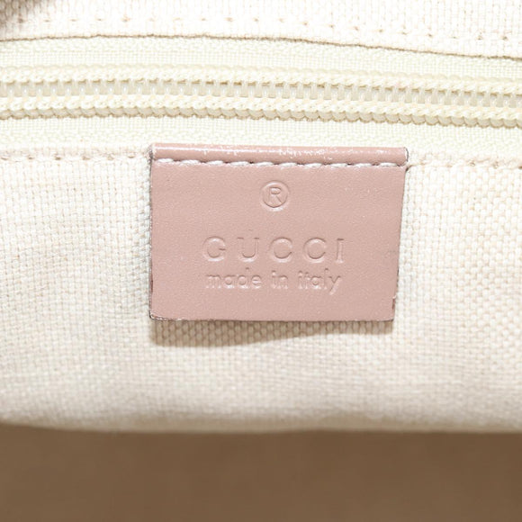 GUCCI GG Supreme Hand Bag PVC 2way Pink Gold 353440 Auth ki5957