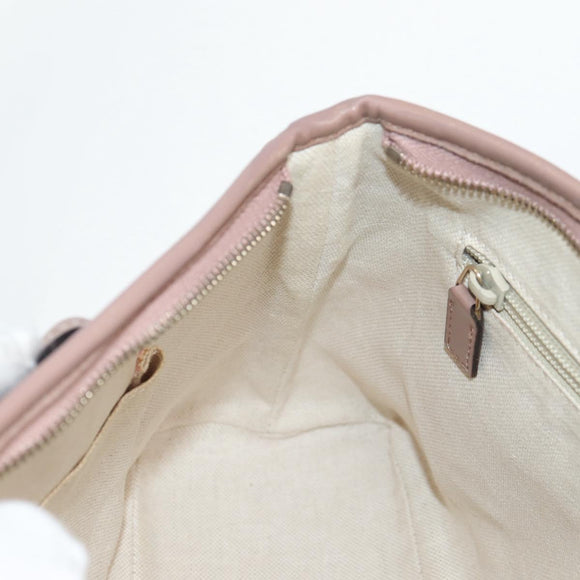 GUCCI GG Supreme Hand Bag PVC 2way Pink Gold 353440 Auth ki5957