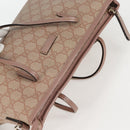 GUCCI GG Supreme Hand Bag PVC 2way Pink Gold 353440 Auth ki5957-6