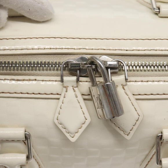 LOUIS VUITTON Damier Facet Speedy Cube PM Hand Bag White M48903 LV Auth ki5959