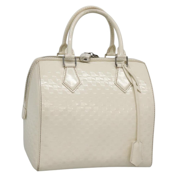 LOUIS VUITTON Damier Facet Speedy Cube PM Hand Bag White M48903 LV Auth ki5959