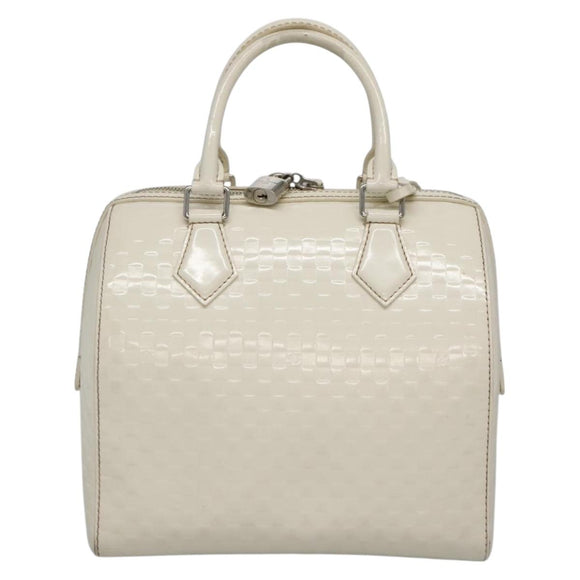 LOUIS VUITTON Damier Facet Speedy Cube PM Hand Bag White M48903 LV Auth ki5959