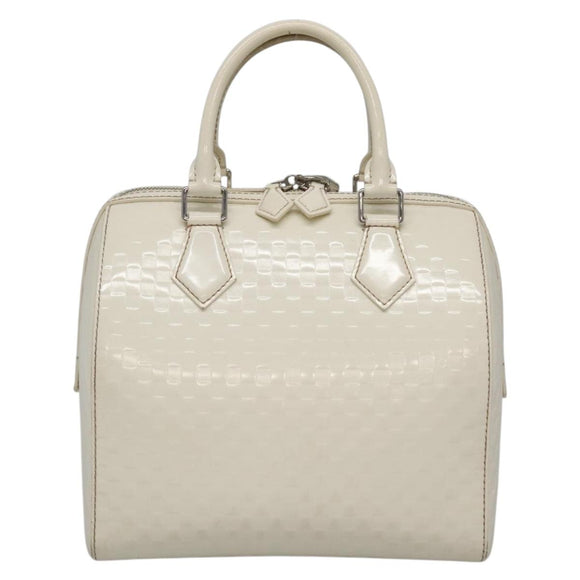 LOUIS VUITTON Damier Facet Speedy Cube PM Hand Bag White M48903 LV Auth ki5959