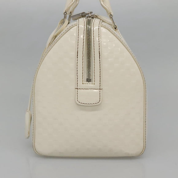 LOUIS VUITTON Damier Facet Speedy Cube PM Hand Bag White M48903 LV Auth ki5959