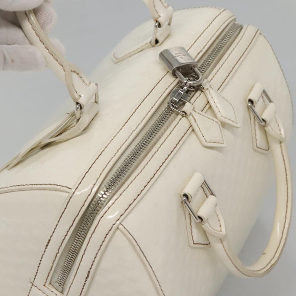 LOUIS VUITTON Damier Facet Speedy Cube PM Hand Bag White M48903 LV Auth ki5959