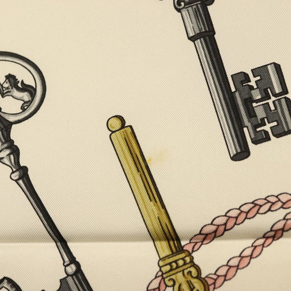 HERMES Carre 90 Scarf Silk Pink Auth ki5966