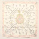HERMES Carre 90 Scarf Silk Pink Auth ki5966-13