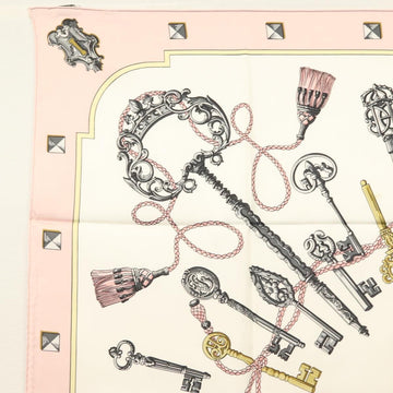 HERMES Carre 90 Scarf Silk Pink Auth ki5966 - 0