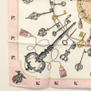 HERMES Carre 90 Scarf Silk Pink Auth ki5966-8