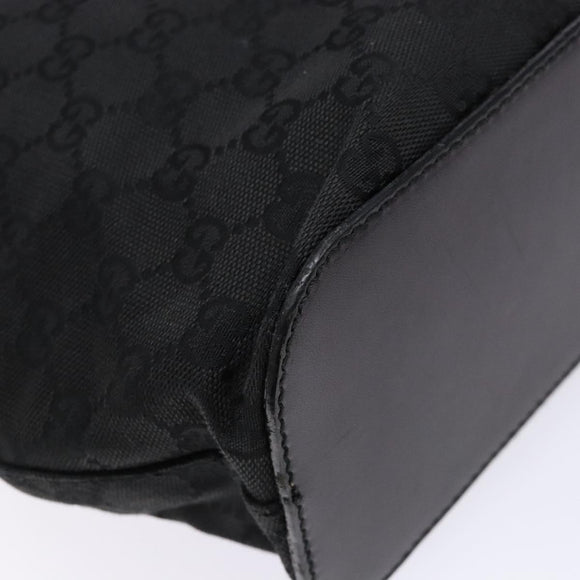 GUCCI GG Canvas Shoulder Bag Black Silver 106242 Auth ki5969