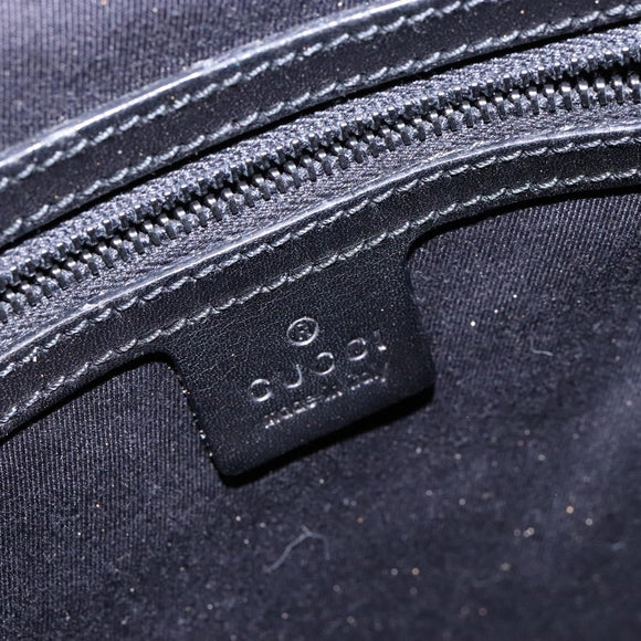 GUCCI GG Canvas Shoulder Bag Black Silver 106242 Auth ki5969