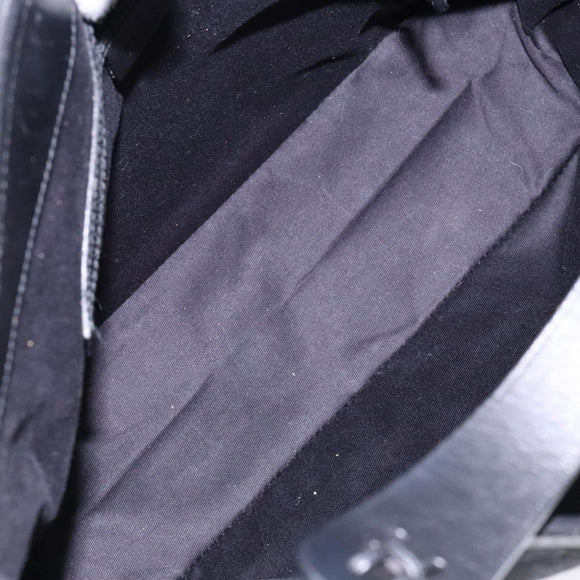 GUCCI GG Canvas Shoulder Bag Black Silver 106242 Auth ki5969