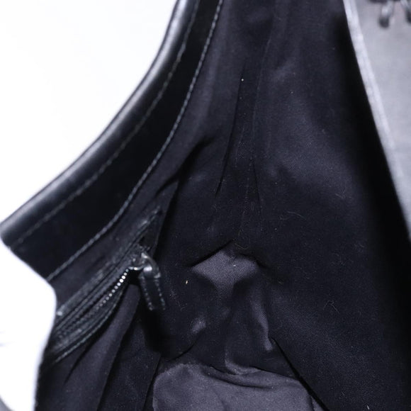 GUCCI GG Canvas Shoulder Bag Black Silver 106242 Auth ki5969