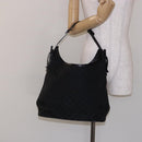 GUCCI GG Canvas Shoulder Bag Black Silver 106242 Auth ki5969-21