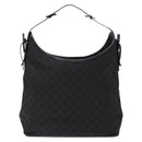 GUCCI GG Canvas Shoulder Bag Black Silver 106242 Auth ki5969-2
