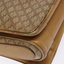 CELINE Macadam Canvas Shoulder Bag Beige Gold Auth ki5971-11