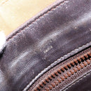 CELINE Macadam Canvas Shoulder Bag Beige Gold Auth ki5971-17