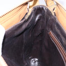 CELINE Macadam Canvas Shoulder Bag Beige Gold Auth ki5971-20