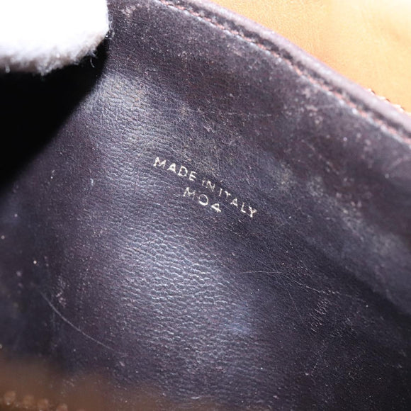 CELINE Macadam Canvas Shoulder Bag Beige Gold Auth ki5971