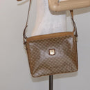 CELINE Macadam Canvas Shoulder Bag Beige Gold Auth ki5971-24