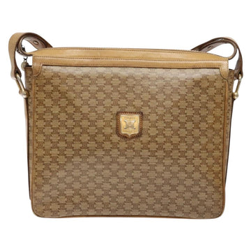 CELINE Macadam Canvas Shoulder Bag Beige Gold Auth ki5971 - 0