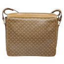 CELINE Macadam Canvas Shoulder Bag Beige Gold Auth ki5971-3