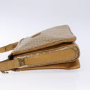 CELINE Macadam Canvas Shoulder Bag Beige Gold Auth ki5971-5