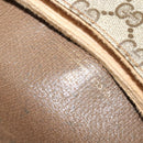 GUCCI GG Supreme Shoulder Bag PVC Beige Gold Auth ki5972-18