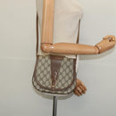 GUCCI GG Supreme Shoulder Bag PVC Beige Gold Auth ki5972-22