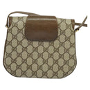 GUCCI GG Supreme Shoulder Bag PVC Beige Gold Auth ki5972-2