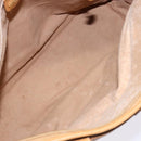 GUCCI Micro GG Supreme Tote Bag PVC Beige Gold Auth ki5973-10