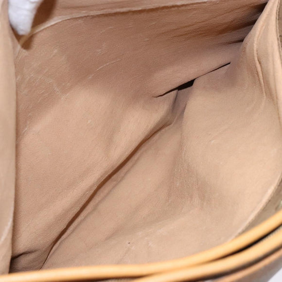 GUCCI Micro GG Supreme Tote Bag PVC Beige Gold Auth ki5973