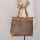 GUCCI Micro GG Supreme Tote Bag PVC Beige Gold Auth ki5973-23