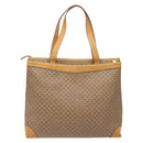 GUCCI Micro GG Supreme Tote Bag PVC Beige Gold Auth ki5973-2