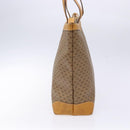 GUCCI Micro GG Supreme Tote Bag PVC Beige Gold Auth ki5973-3