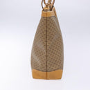 GUCCI Micro GG Supreme Tote Bag PVC Beige Gold Auth ki5973-4