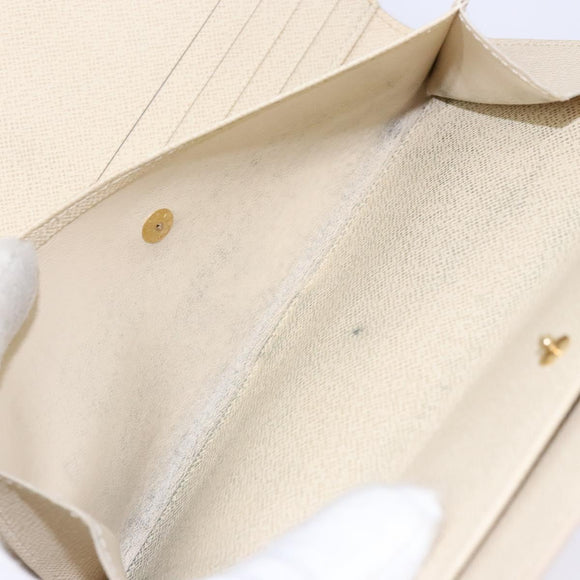 LOUIS VUITTON Damier Azur Porte Tresor International Wallet M61215 Auth ki5974