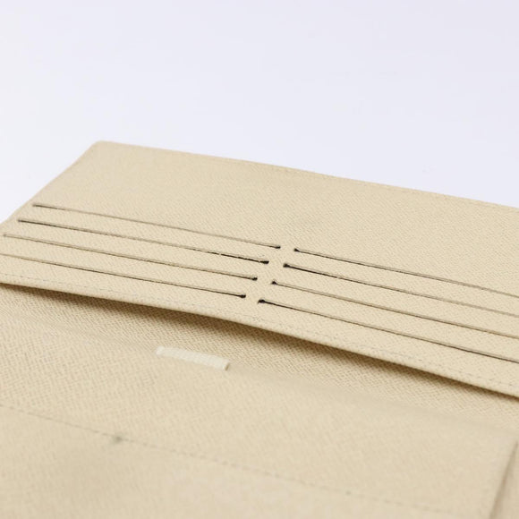 LOUIS VUITTON Damier Azur Porte Tresor International Wallet M61215 Auth ki5974