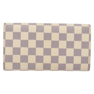 LOUIS VUITTON Damier Azur Porte Tresor International Wallet M61215 Auth ki5974 - 0