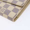 LOUIS VUITTON Damier Azur Porte Tresor International Wallet M61215 Auth ki5974-7