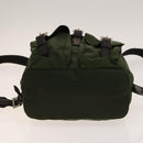 PRADA Backpack Nylon Khaki Silver Auth ki5980-5