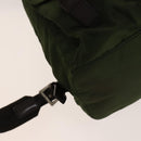 PRADA Backpack Nylon Khaki Silver Auth ki5980-17