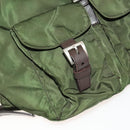 PRADA Backpack Nylon Khaki Silver Auth ki5980-25