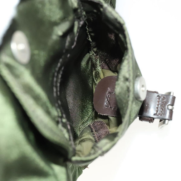 PRADA Backpack Nylon Khaki Silver Auth ki5980