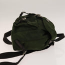 PRADA Backpack Nylon Khaki Silver Auth ki5980-3