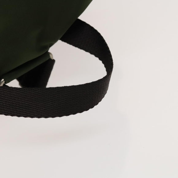 PRADA Backpack Nylon Khaki Silver Auth ki5980