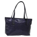 GUCCI GG implementation Tote Bag PVC Navy Silver 211133 Auth ki5982-1