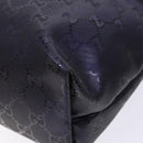 GUCCI GG implementation Tote Bag PVC Navy Silver 211133 Auth ki5982-12