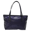 GUCCI GG implementation Tote Bag PVC Navy Silver 211133 Auth ki5982-2