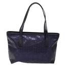 GUCCI GG implementation Tote Bag PVC Navy Silver 211133 Auth ki5982-3